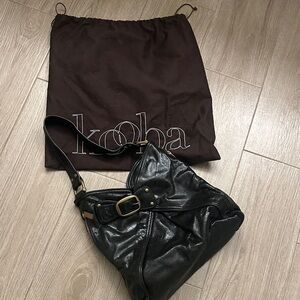 Kooba Black Leather Shoulder Bag